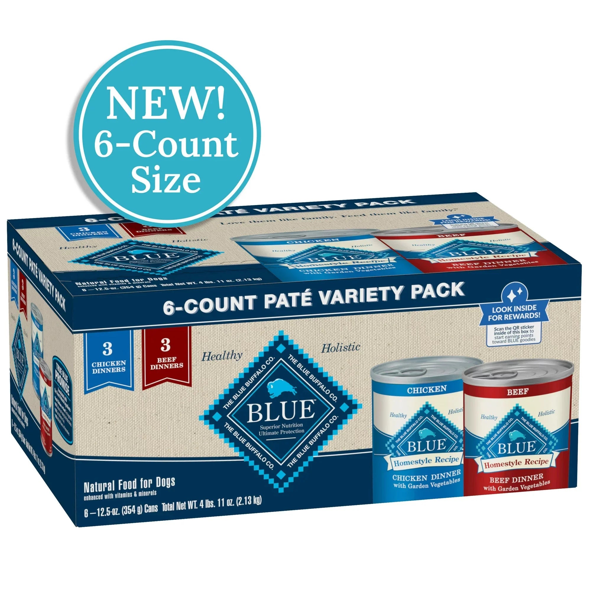 Blue Buffalo Homestyle Recipe Chicken & Beef Pate Wet Dog Food Variety Pack for Adult Dogs, Whole Grain, 12.5 oz. Cans (6 Pack) - Amado Deals - wholesale and distributors with free shipping in United States Blue Buffalo Homestyle Recipe Chicken & Beef Pate Wet Dog Food Variety Pack for Adult Dogs, Whole Grain, 12.5 oz. Cans (6 Pack) - Amado Deals - wholesale and distributors with free shipping in United States
